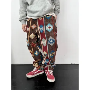 Streetwear Geometric Pattern Casual Pants