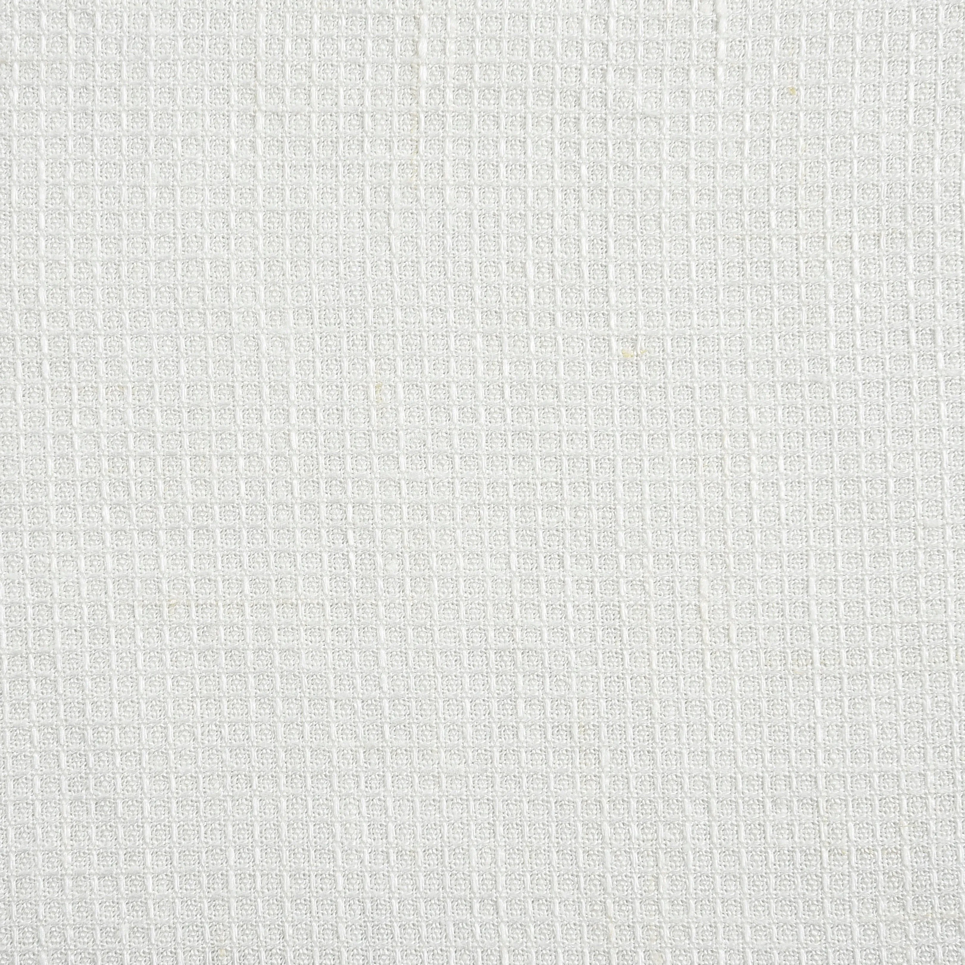 Summer Off-White Shirt in Soft Wash Honeycomb Linen with one piece collar placket