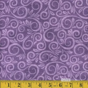 Swirl Purple Tone on Tone 108" Wide Flannel Yardage | Mook Fabrics