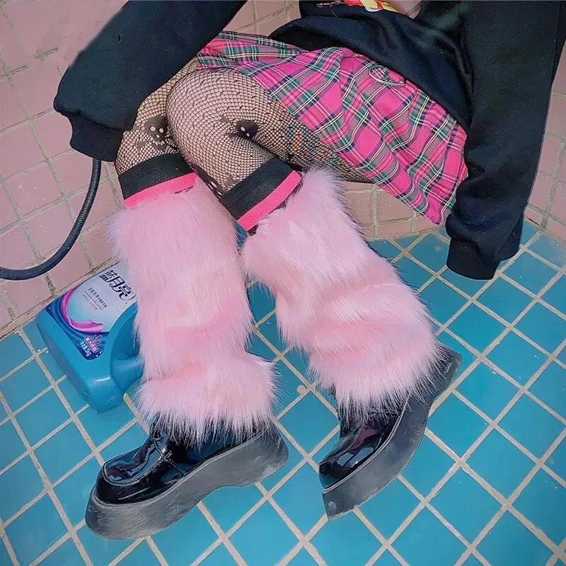 Trendy Faux Fur Leg Warmers