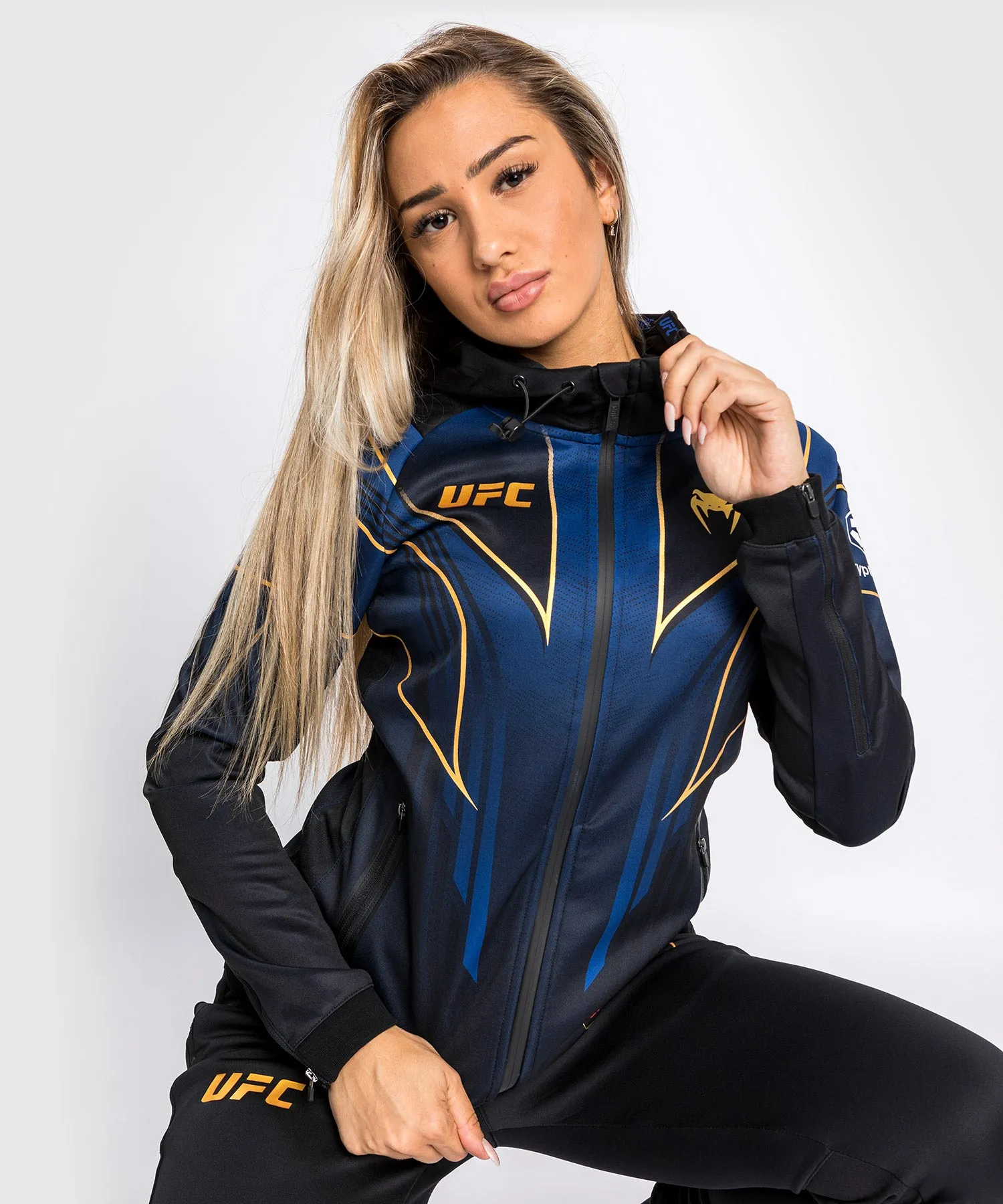 Ufc Authentic Fight Night 2.0 Kit By Venum Women's Walkout Hoodie - Midnight Edition - Champion