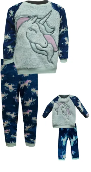 Unicorn Pajama with Matching Doll Pajama