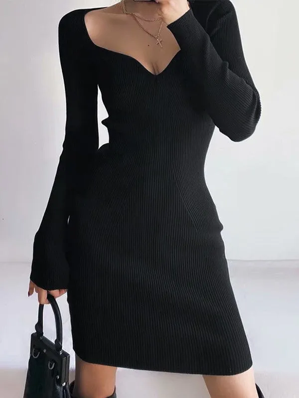 V Neck Pullover Trendy Open Knit Sweater