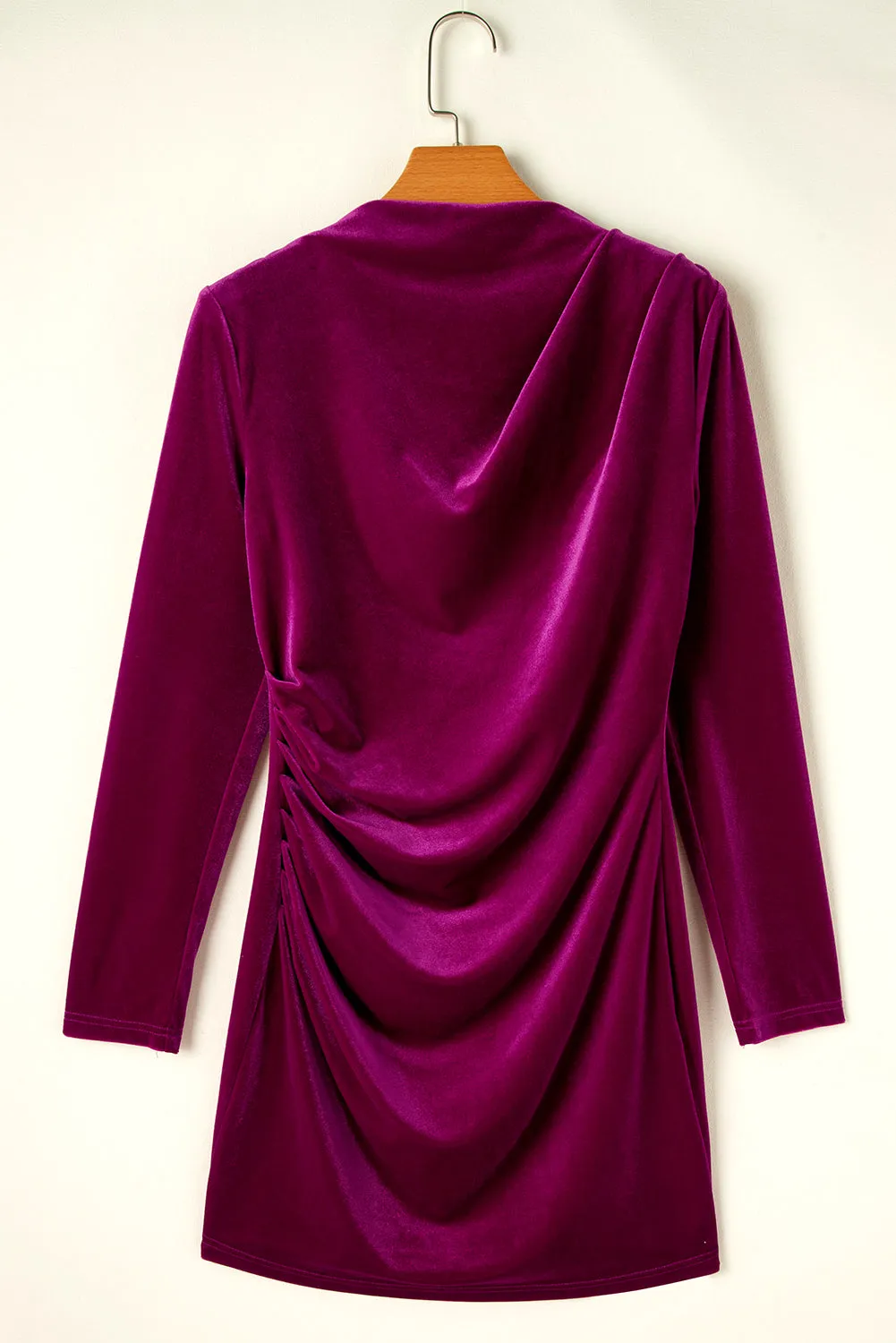 Velvet Mock Neck Bodycon Dress